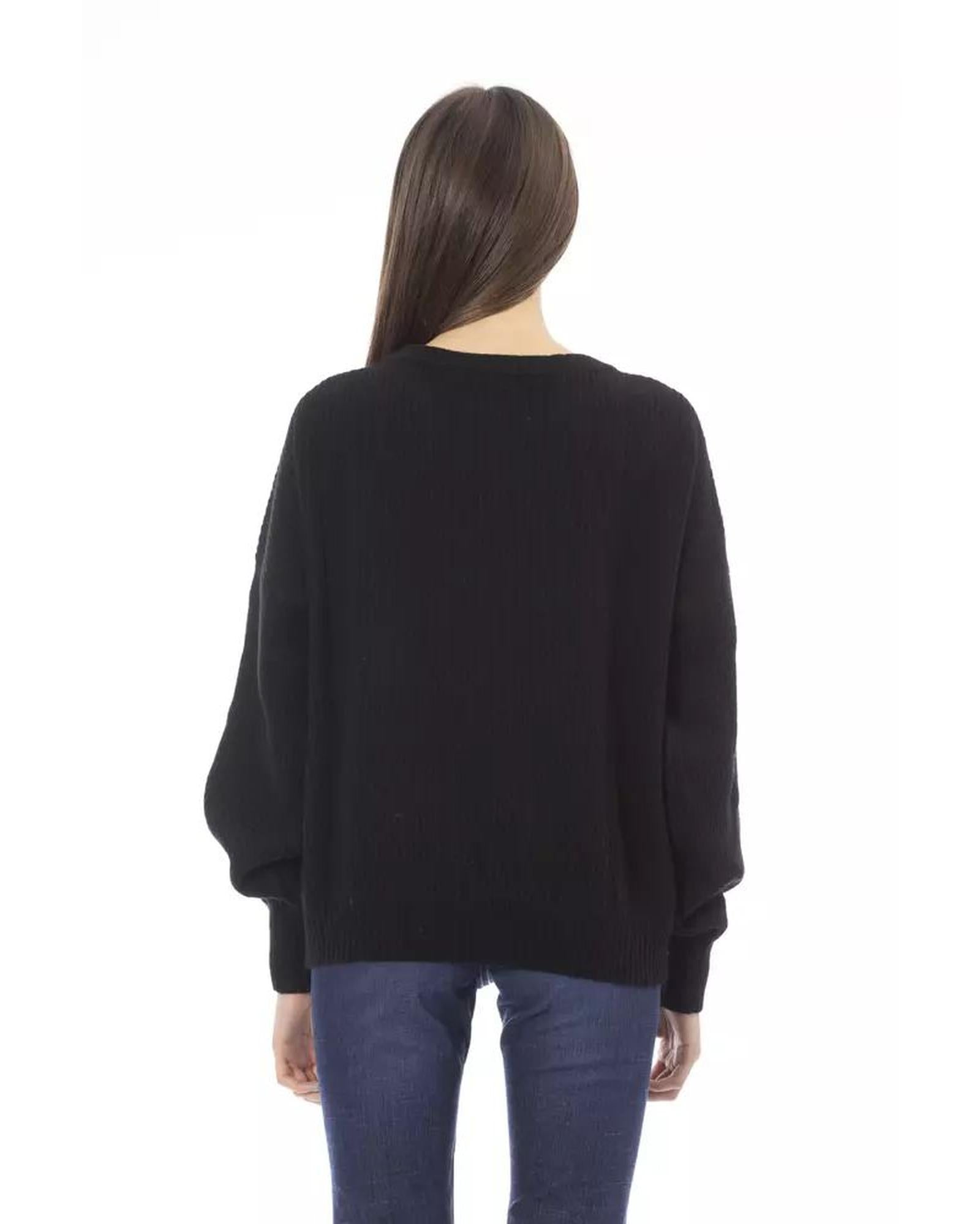 Noir Elegance Baldinini Trend Women'S Wool Sweater