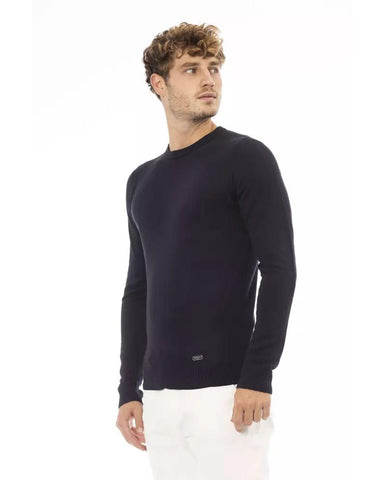 Modish Blue/Black Modal Sweater - Baldinini