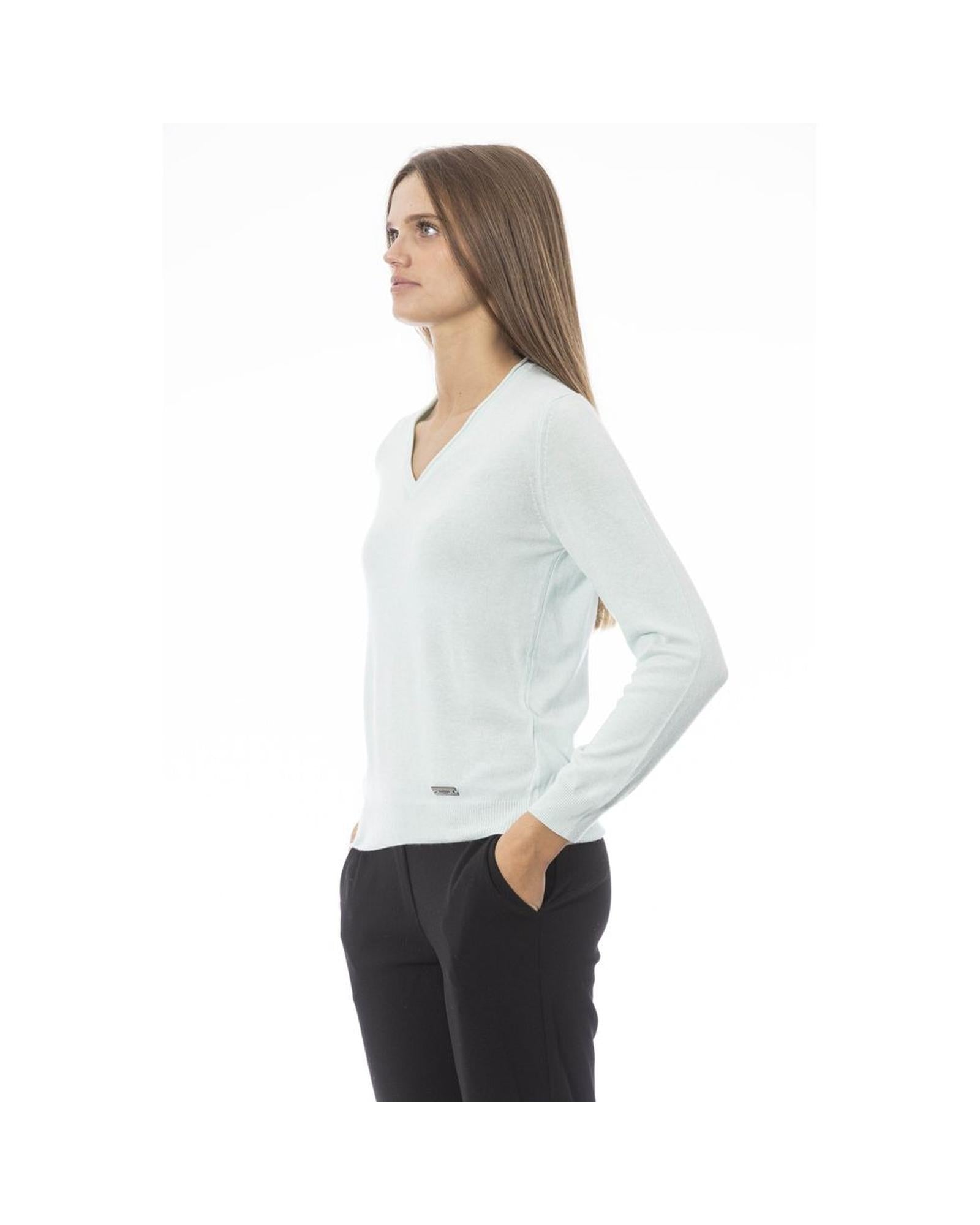 Elegant Beige/Fuchsia/Light Blue Polyamide Sweater -Baldinini Trend