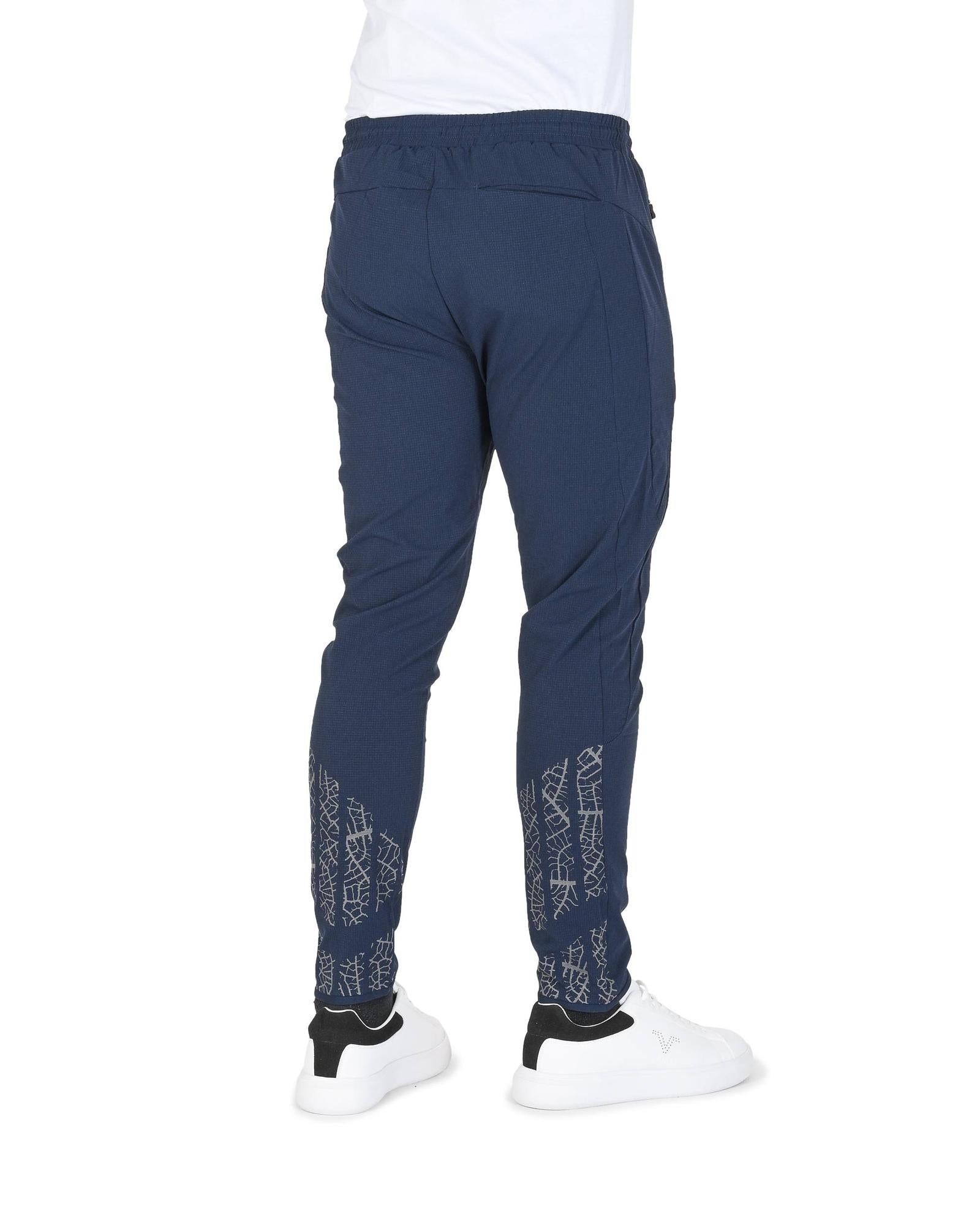Silver/Navy blue Stride Hugo Boss Men'S Cotton Polyester Blend Pants