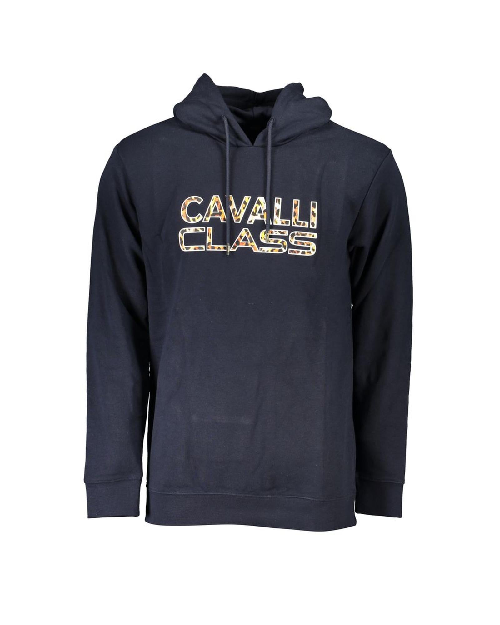 Navy Elegance Cavalli Class Men'S Blue Cotton Sweater