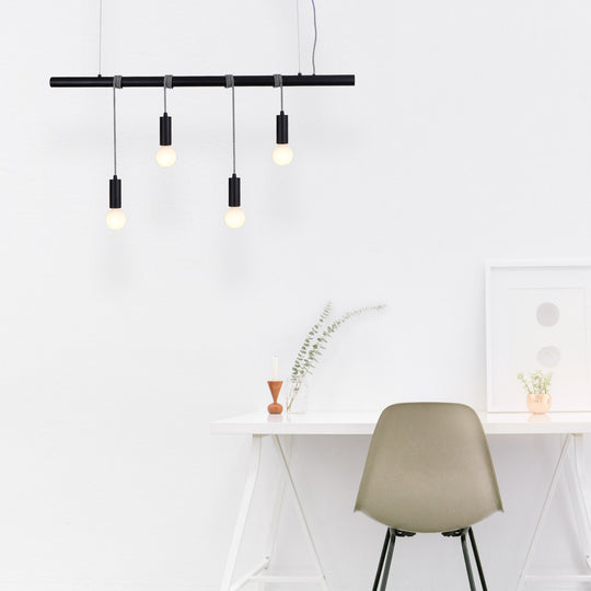 Stylish Bikkel 4-Light Pendant Light - Black | Lights