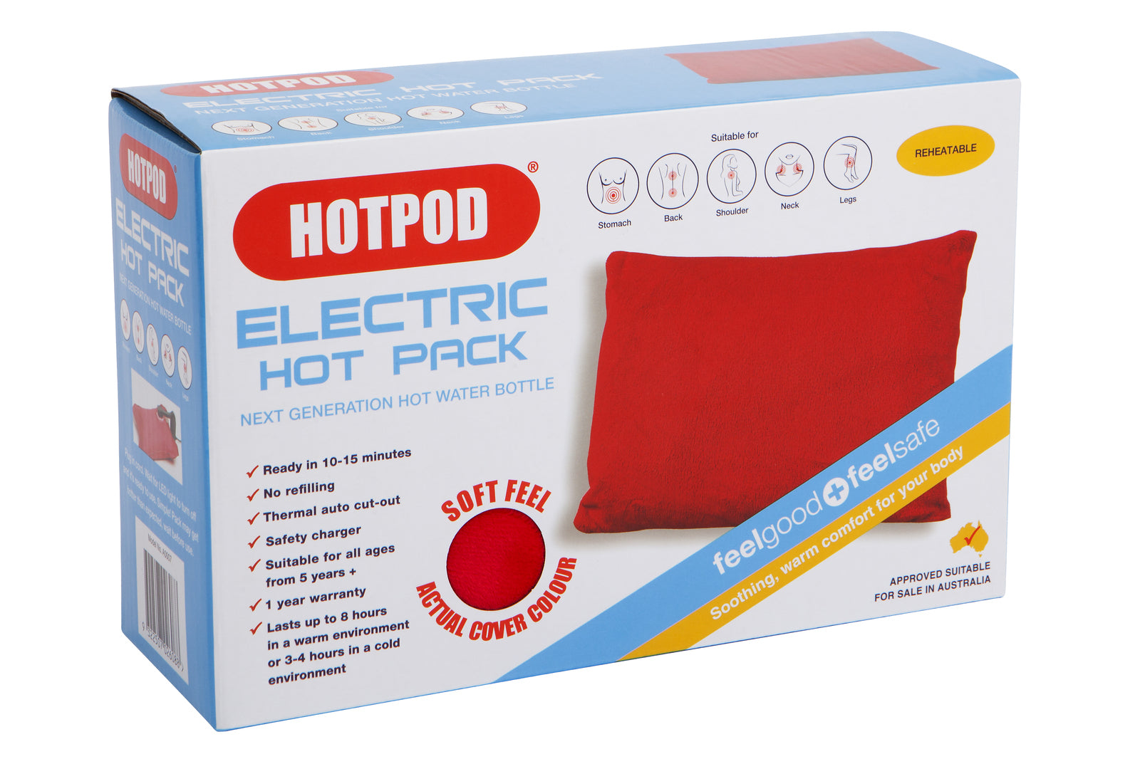 Electric Hot Pack Water Bottle Reheat-Able Pillow Pad Sleep Aid with Supports & Braces
