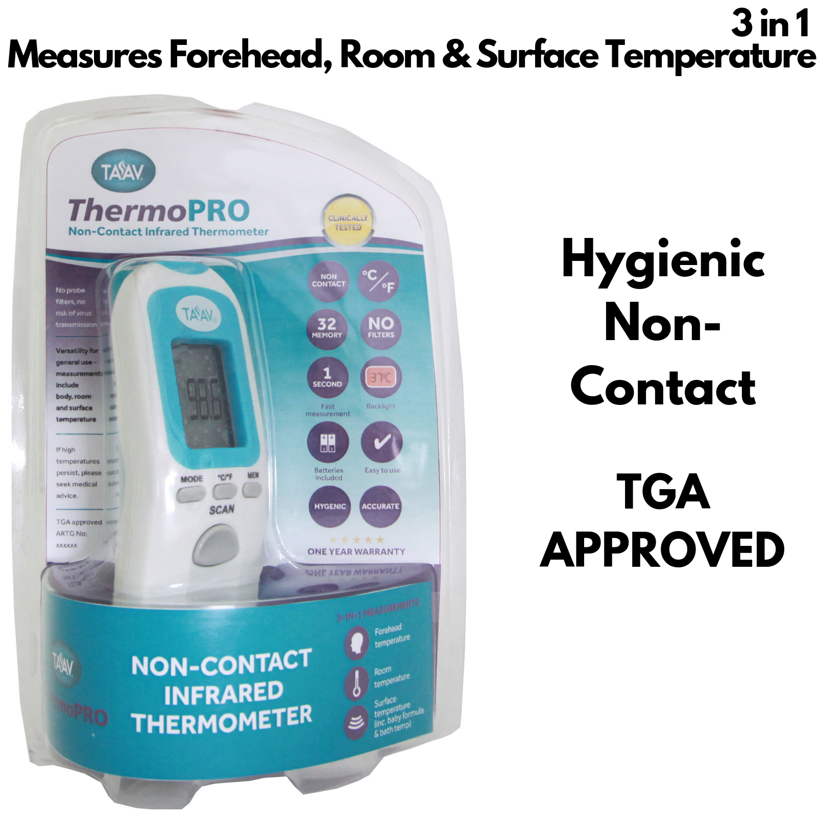 Monitoring & Testing - Veratemp Non-Contact Baby Thermometer Infrared Lcd Ir