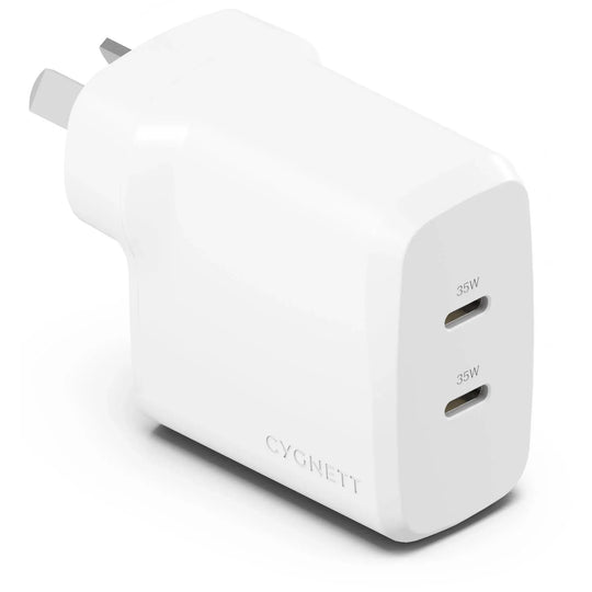 35W Dual USB-C Wall Charger Fast Charge - Phone Chargers
