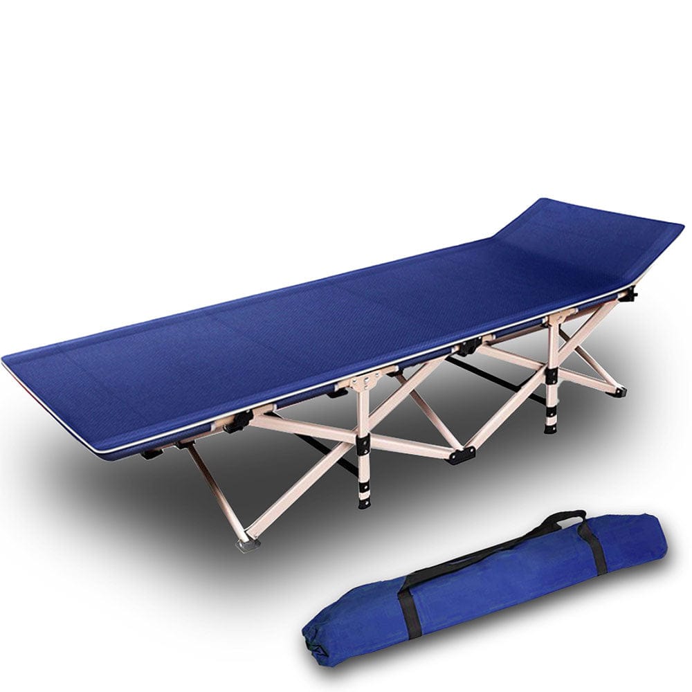 Portable Folding Bed Navy 190x70x35cm
