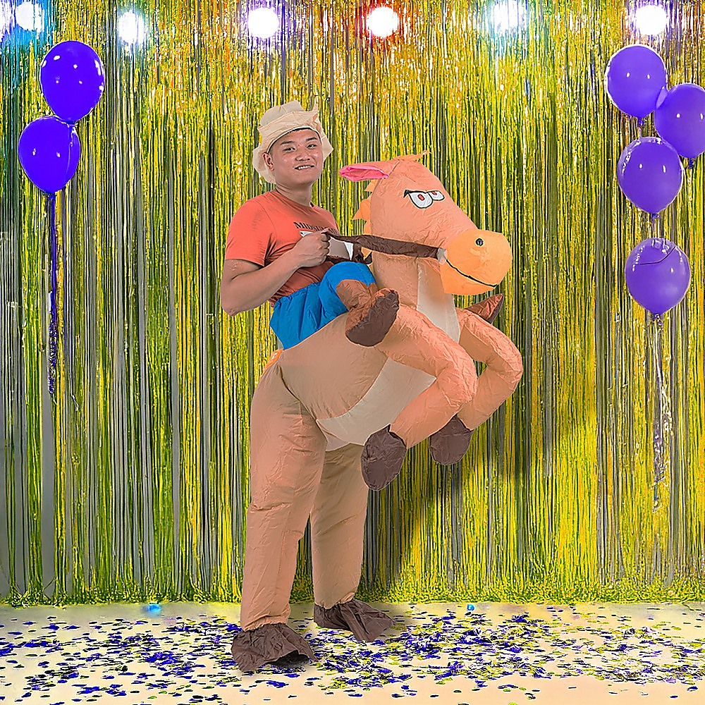 Cowboy Fancy Dress Inflatable Suit -Fan Operated Costume