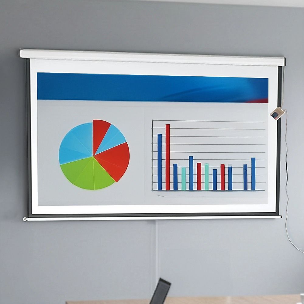 100" Electric Motorised Projector Screen Tv +Remote