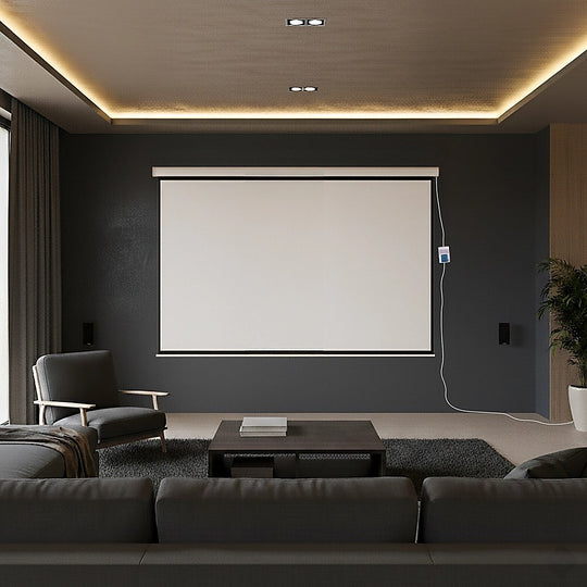 120" Electric Motorised Projector Screen Tv +Remote - Screens & Stands