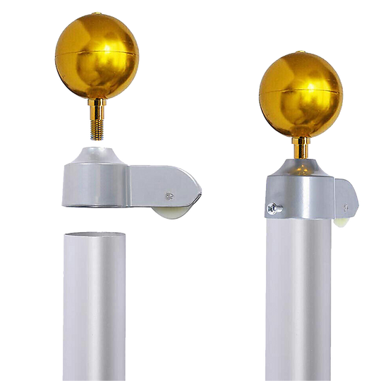 6.0M Flag Pole Full Set / Kit W Australian Flag - Canopies & Gazebos