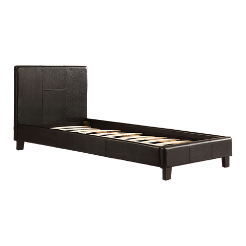 Single Pu Leather Bed Frame Black