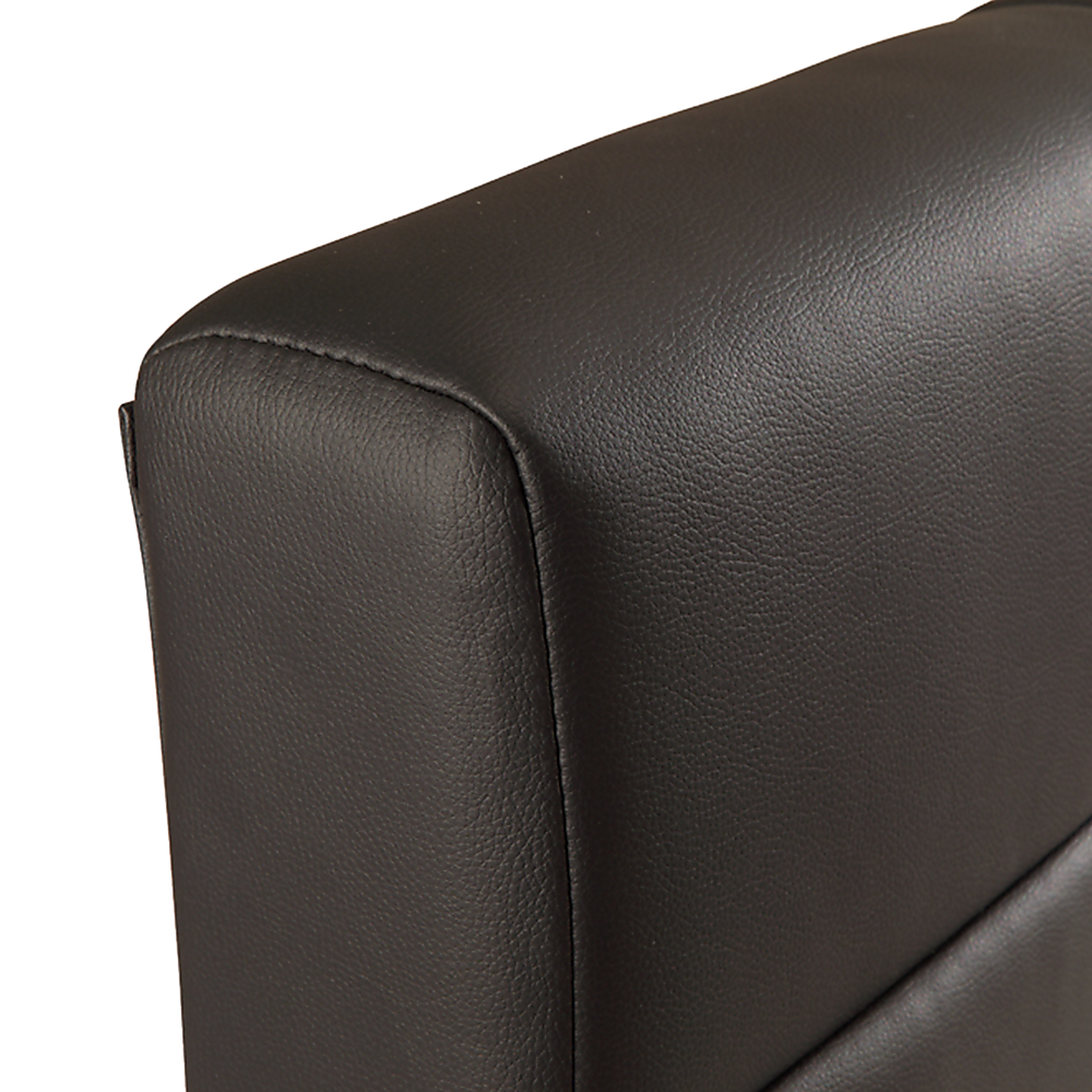King Bed Frame PU Leather Button Tufted Headboard Black Design