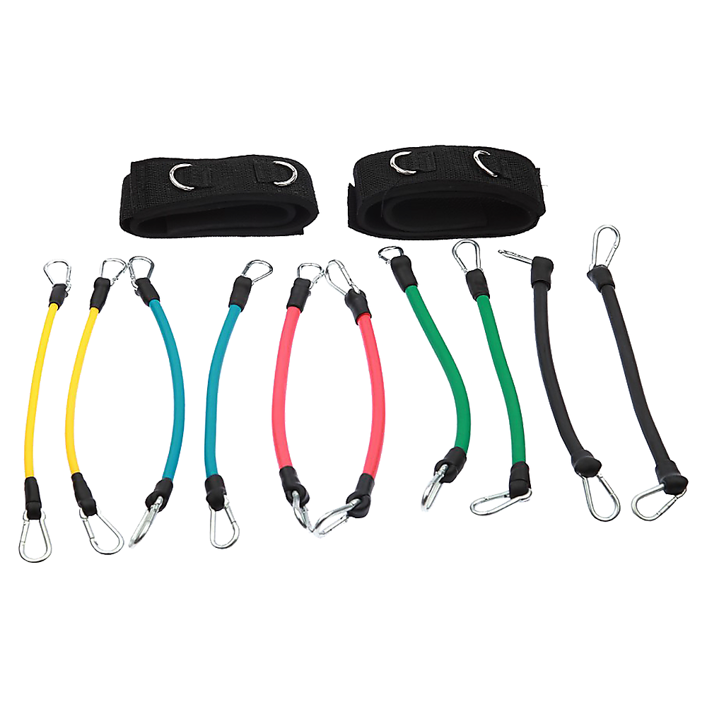 13Pc Kinetic Fitness Exercise Resistance Leg Bands Tubes Set