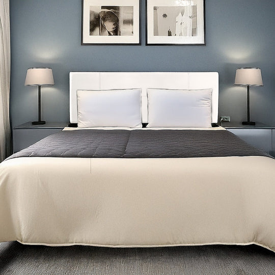 Pu Leather Queen Bed Headboard Bedhead - White | Leather finish