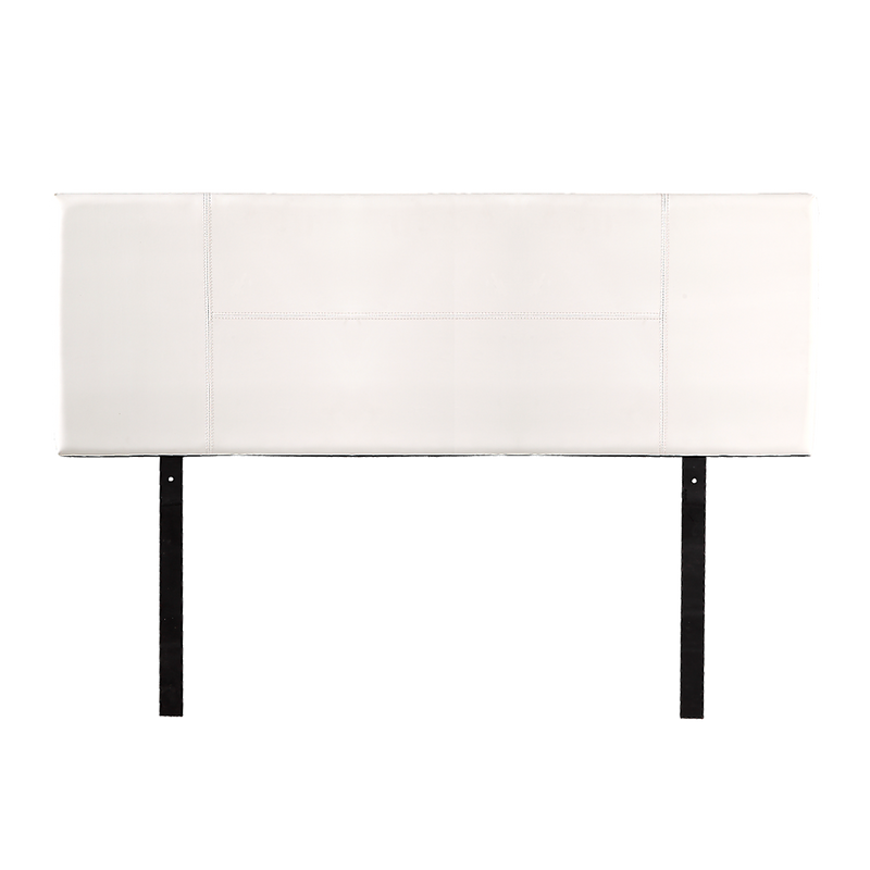 Pu Leather Queen Bed Headboard Bedhead - White - Headboards