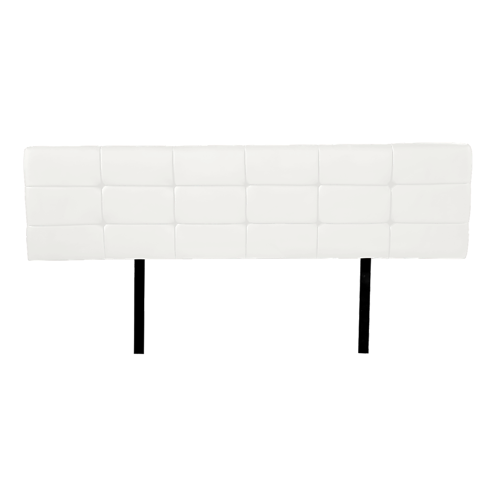 Pu Leather King Bed Deluxe Headboard Bedhead - White