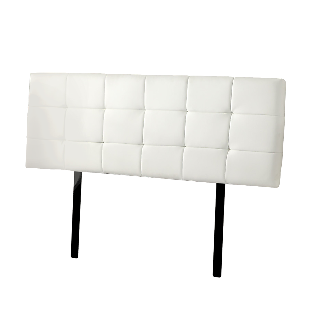 Pu Leather King Bed Deluxe Headboard Bedhead - White