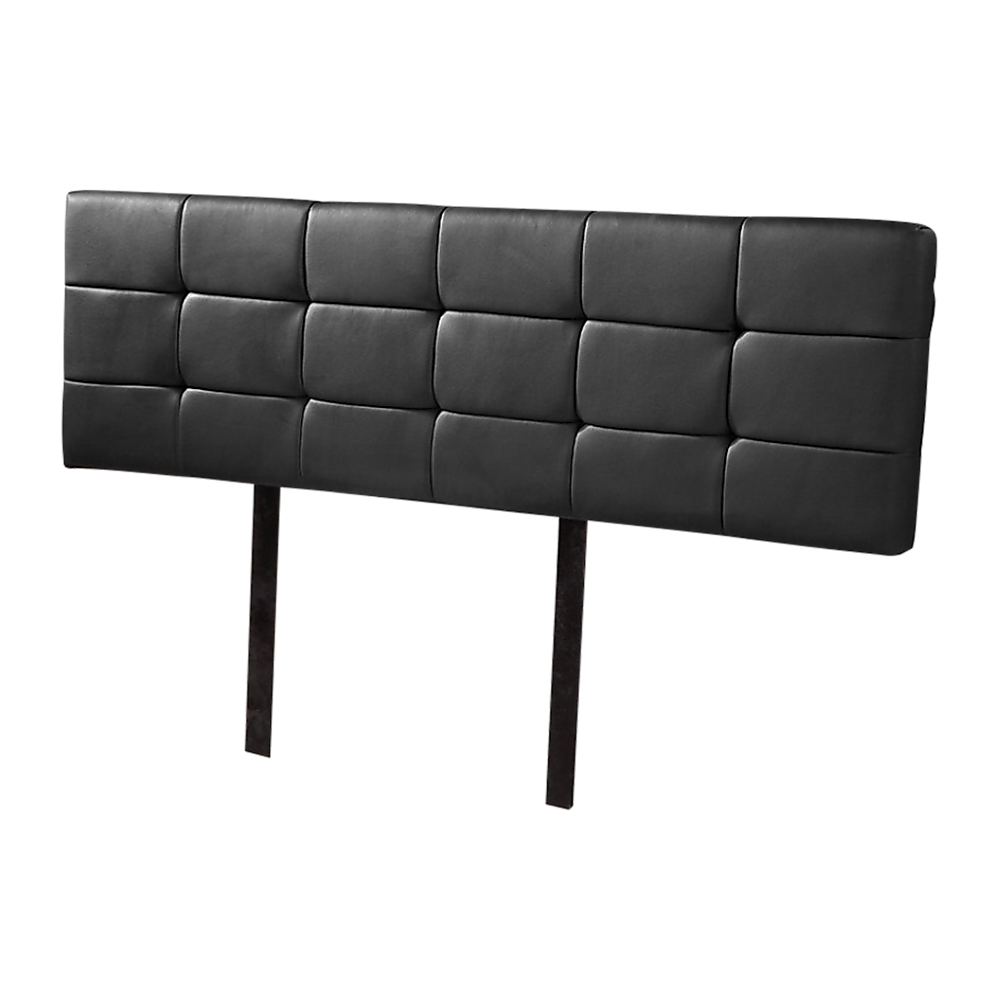 Pu Leather King Bed Deluxe Headboard Bedhead - Black