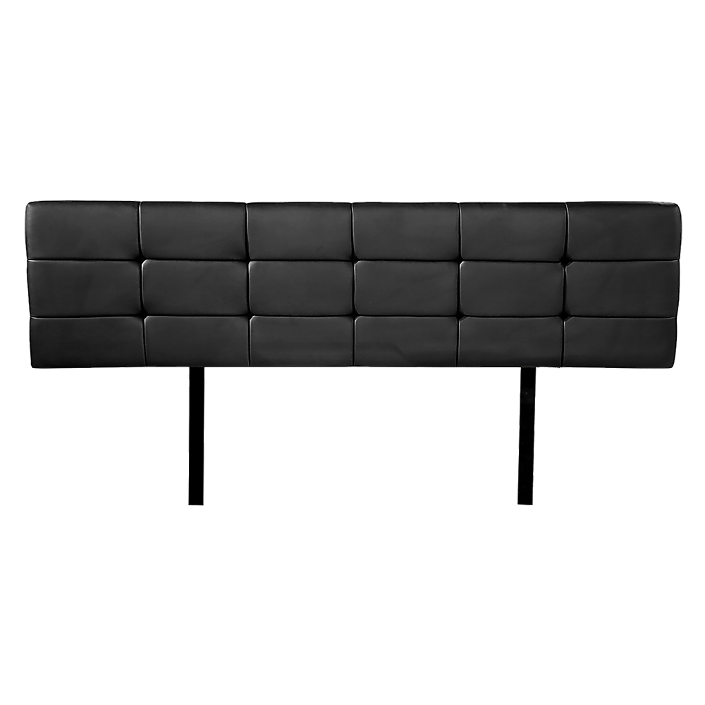 Pu Leather King Bed Deluxe Headboard Bedhead - Black