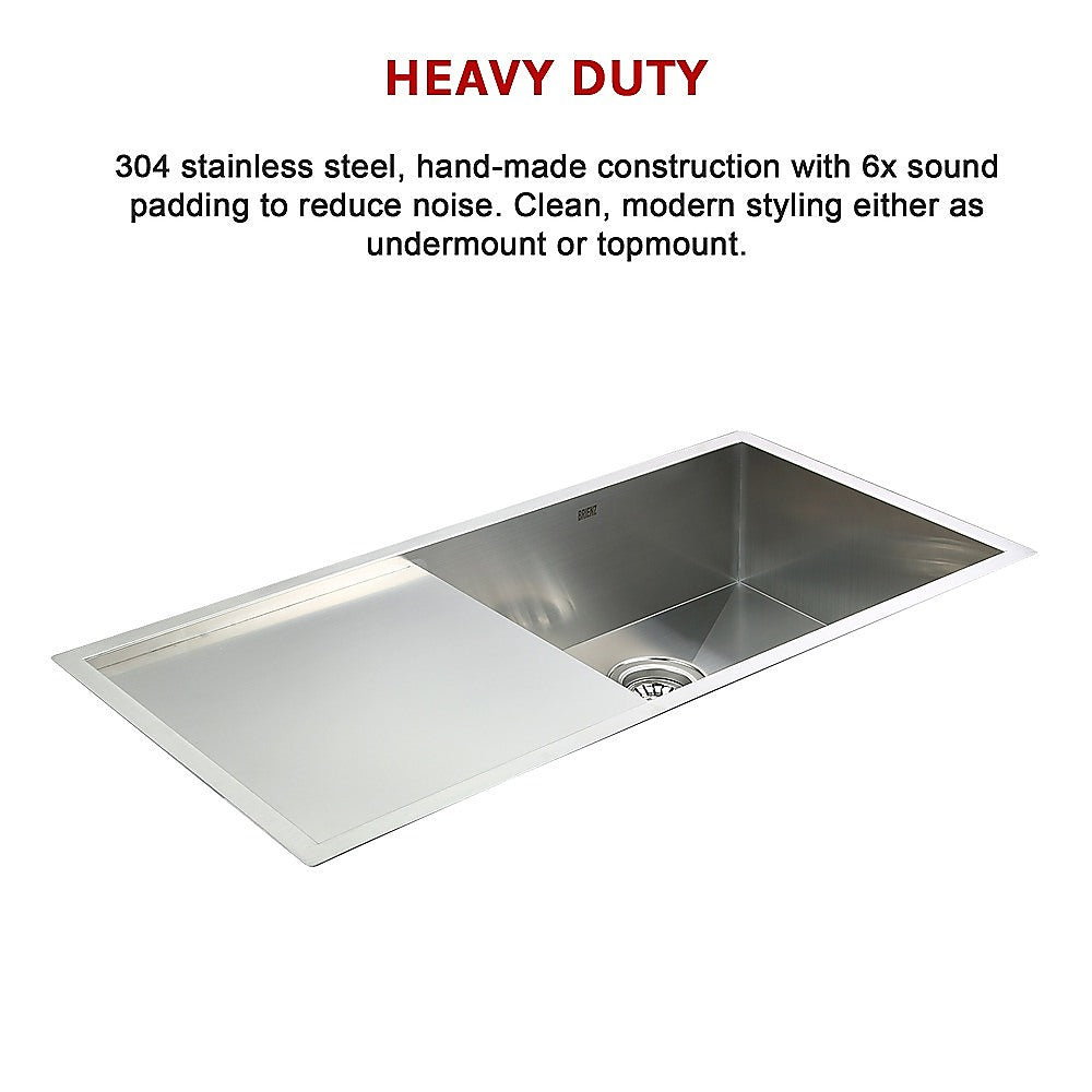 960X450Mm Handmade Stainless Steel Kitchen Sink With Waste