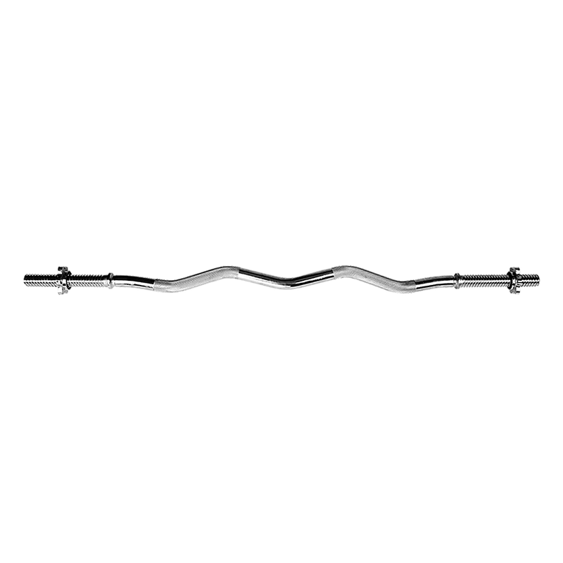 Curl Bar Barbell Heavy Duty EZ with Spinlock Collars - Gym Equipment & Accessories