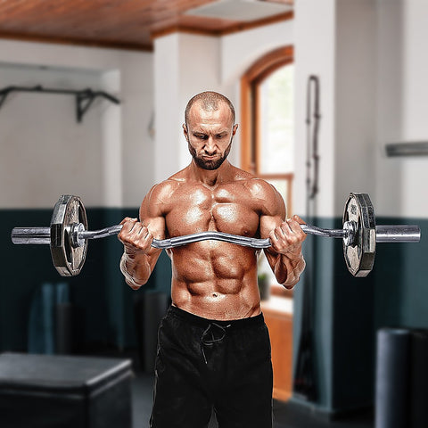Chrome Olympic Curl Bar Barbell Heavy Duty