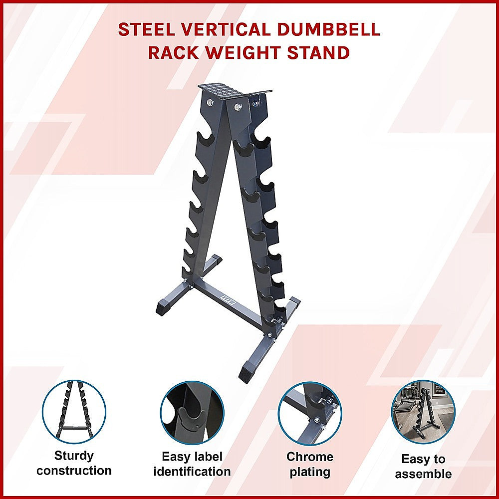 Durable Steel Vertical Dumbbell Rack