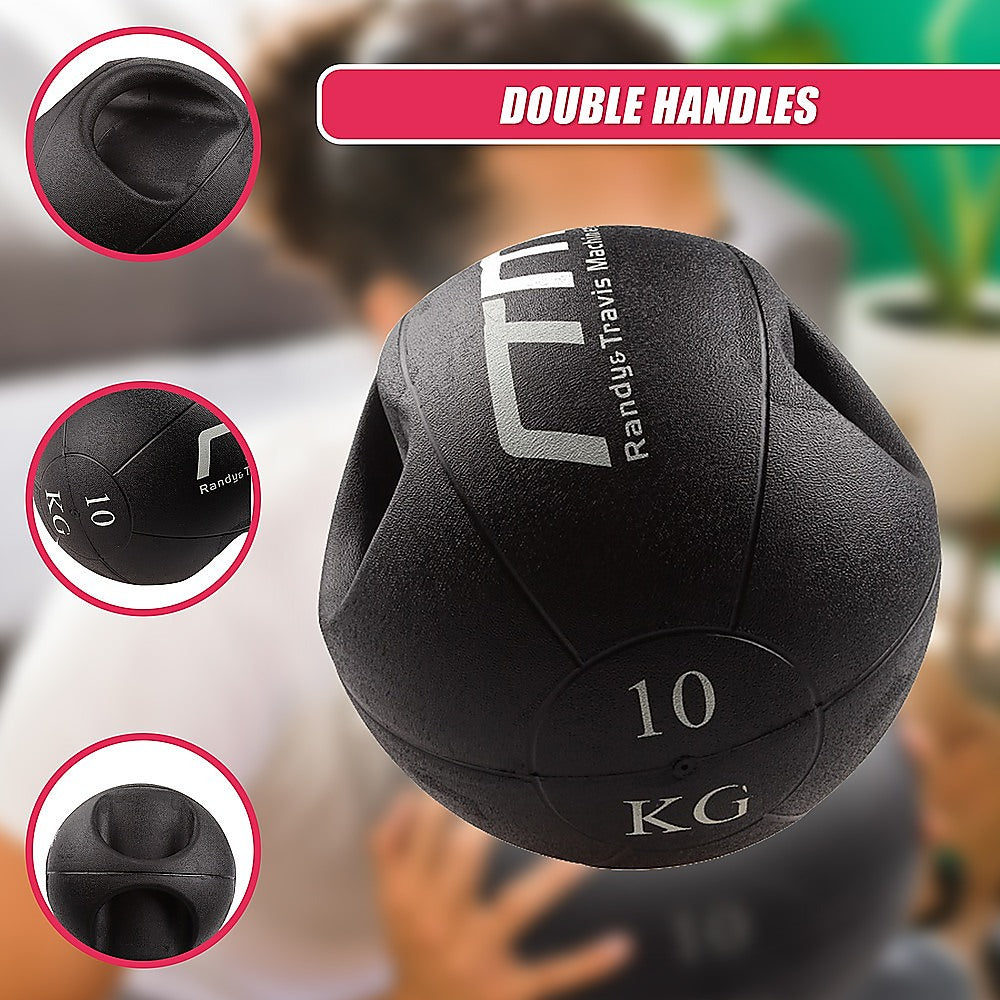 10Kg Double-Handled Rubber Medicine Core Ball