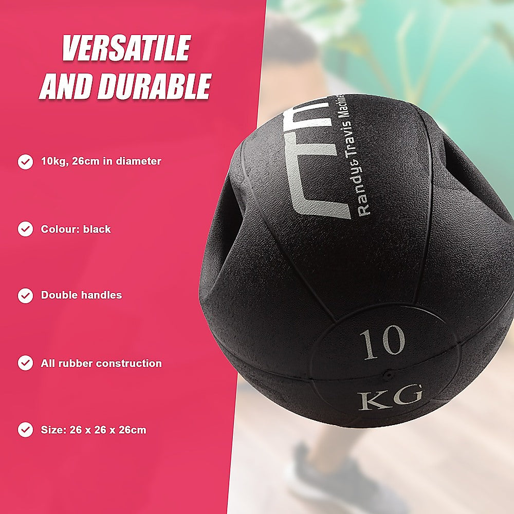 10Kg Double-Handled Rubber Medicine Core Ball