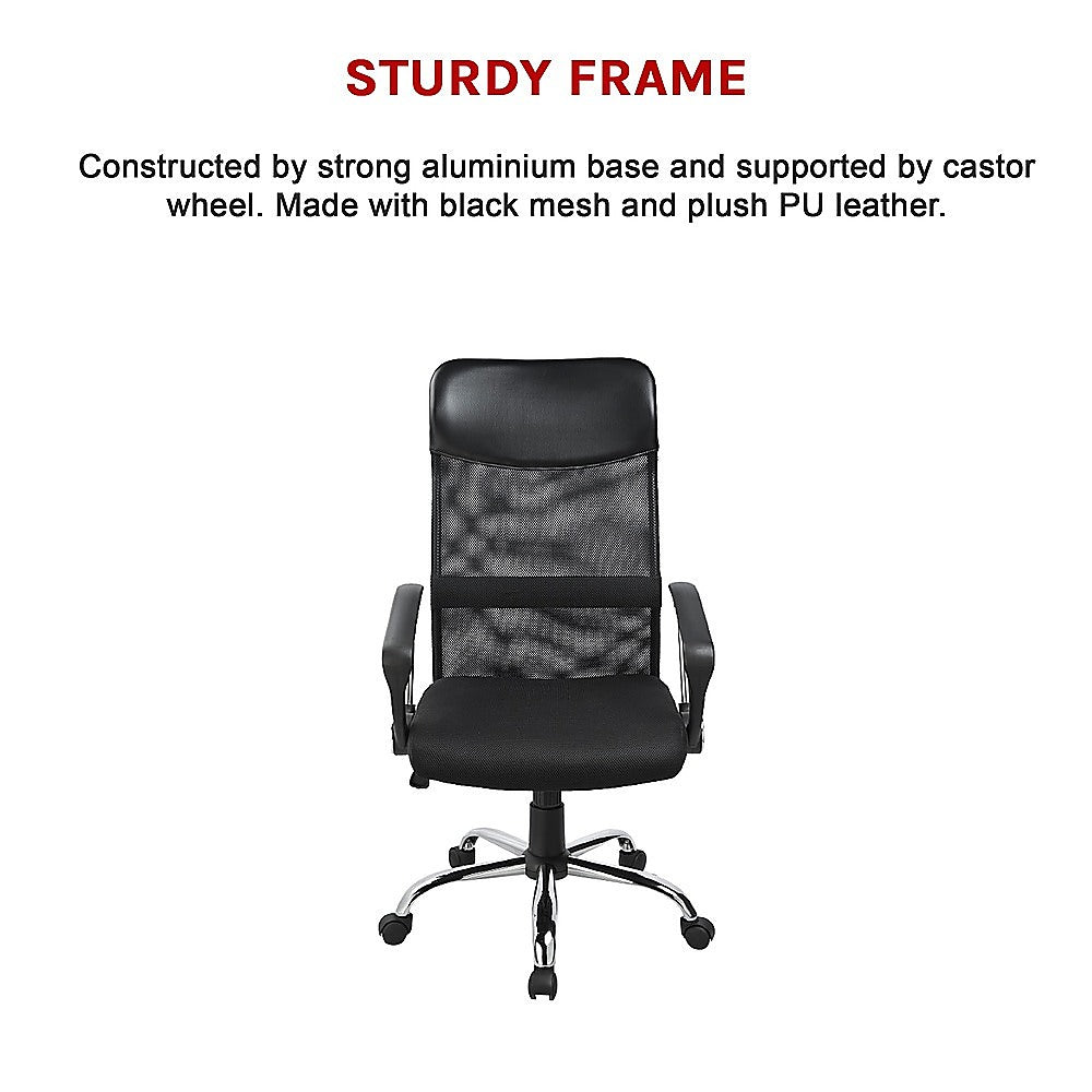 Ergonomic Mesh Pu Leather Office Chair