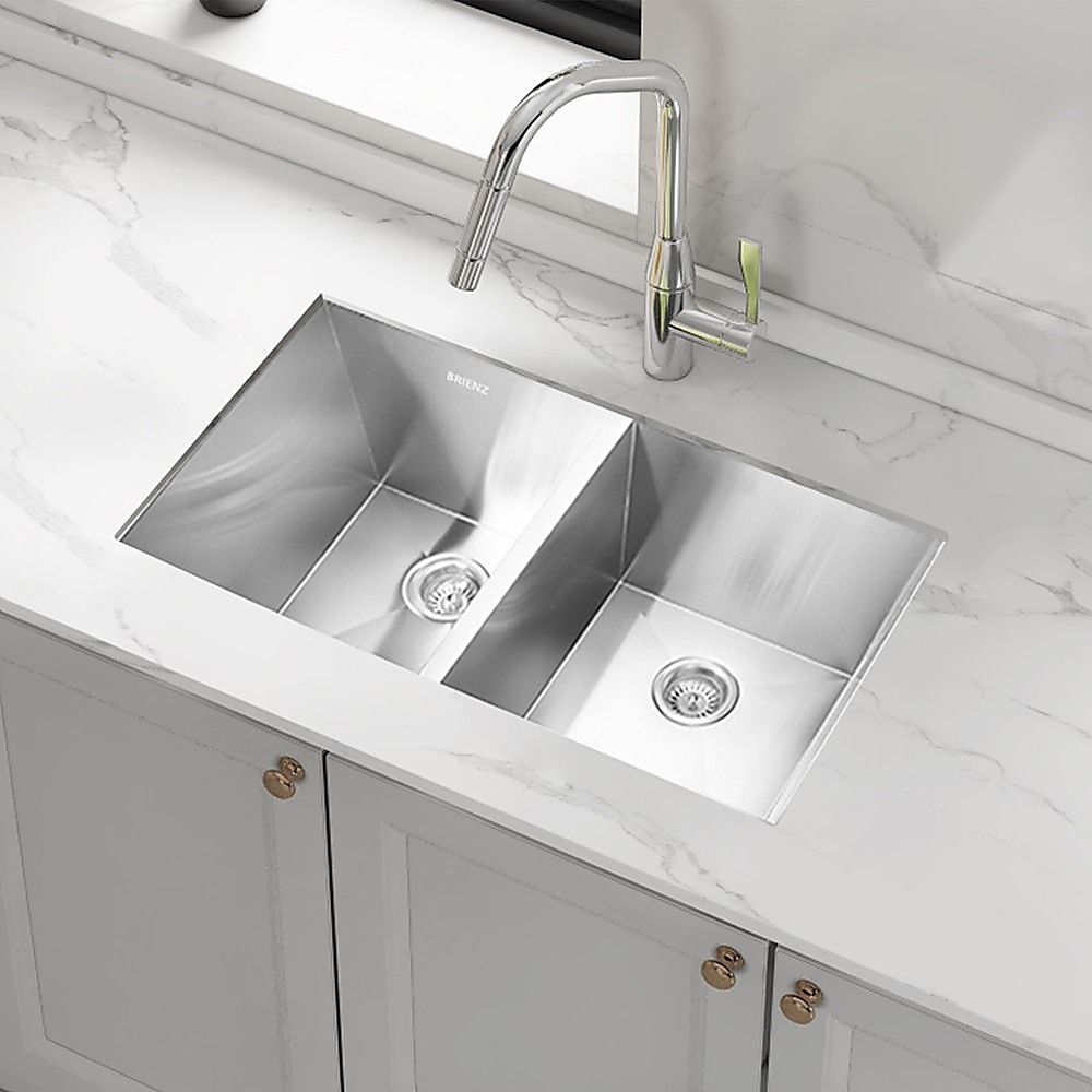 820X457Mm Handmade Stainless Steel Kitchen/Laundry Sink With Waste