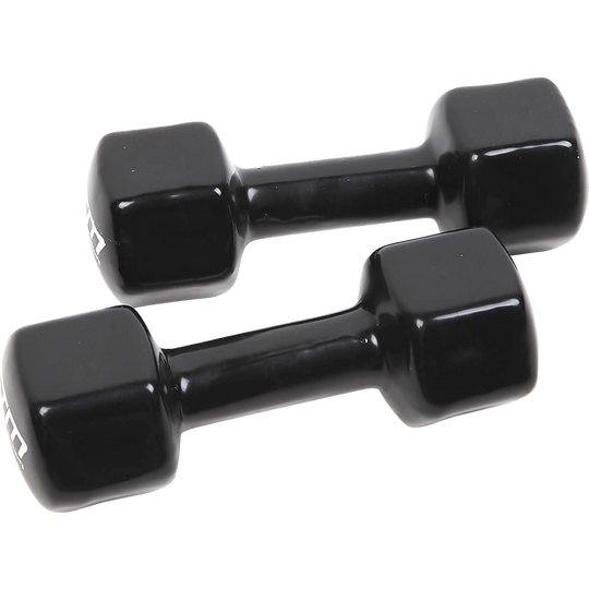 5Kg Dumbbells Pair Pvc Hand Weights Rubber Coated - Weightlifting Machines & Racks