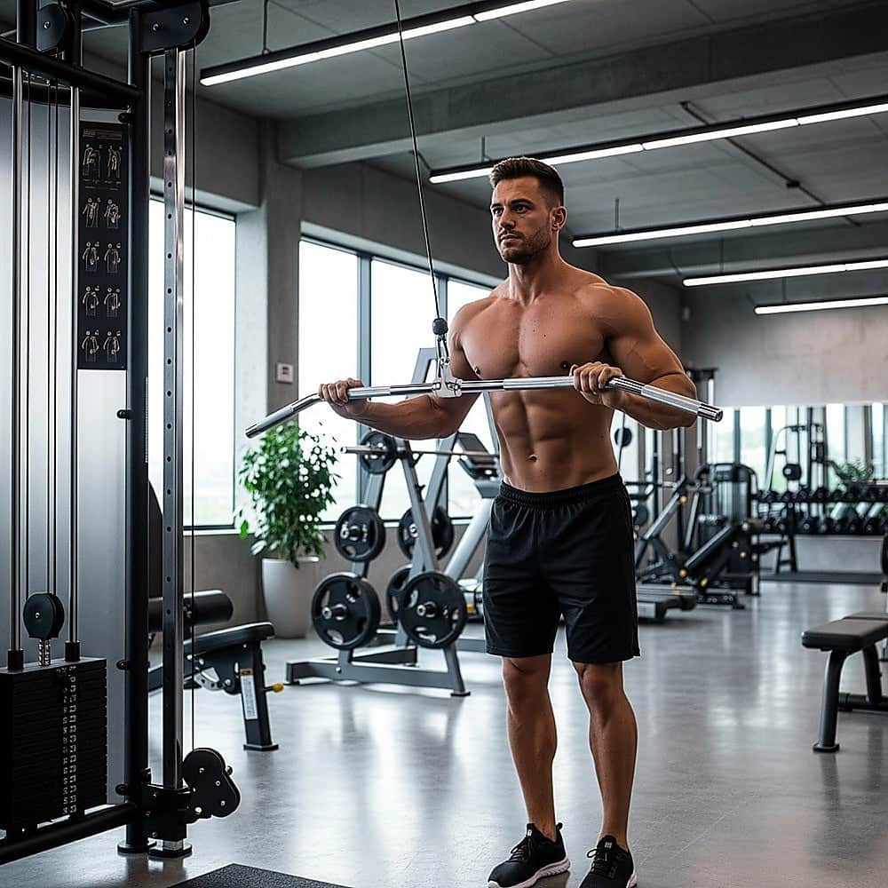 48" Lat Pulldown Bar Cable Attachment