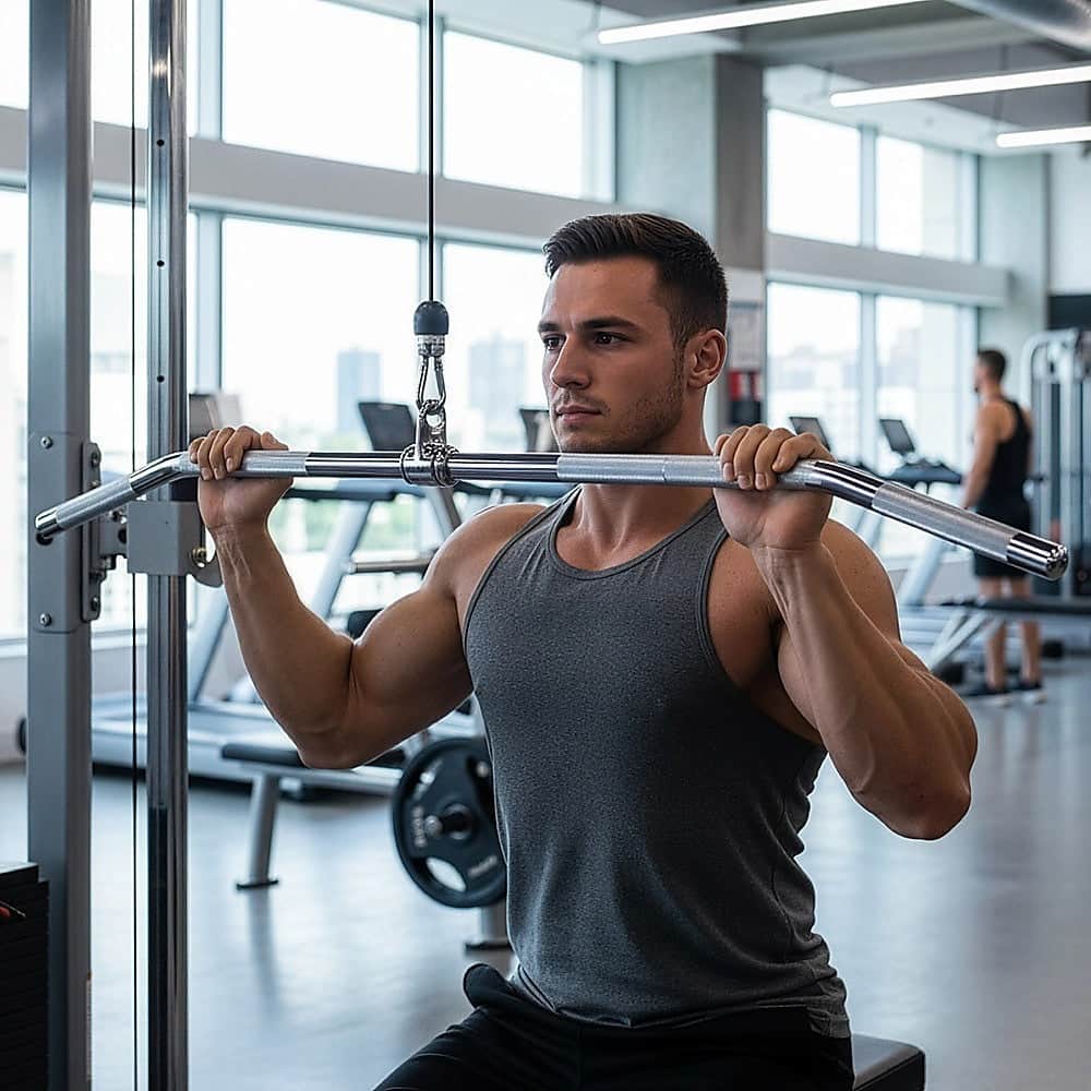 48" Lat Pulldown Bar Cable Attachment