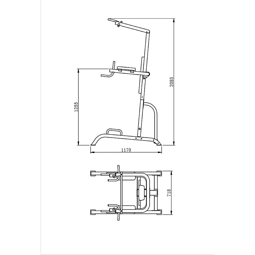 Heavy-Duty Power Tower with Chin Up & Dip Bars