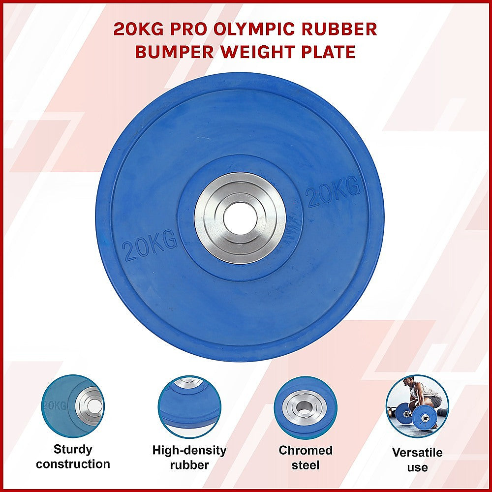 20Kg Pro Olympic Rubber Bumper Weight Plate