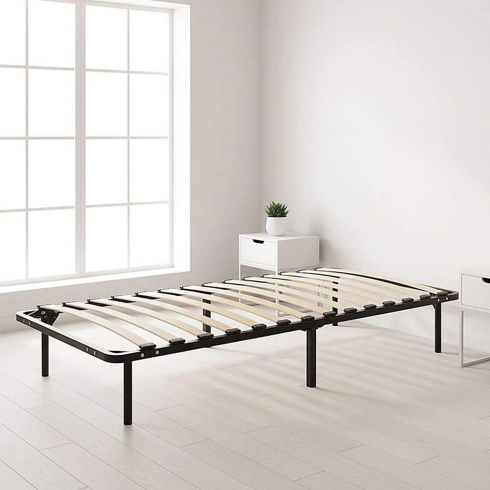 Single Bed Frame Metal Platform Sturdy Bedroom Furniture Design