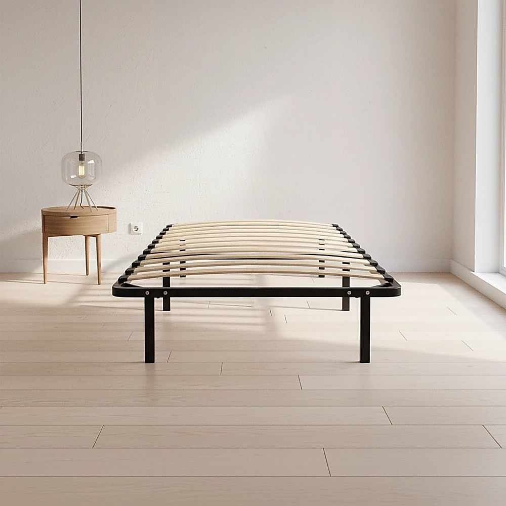 Single Bed Frame Metal Platform Sturdy Bedroom Furniture Design