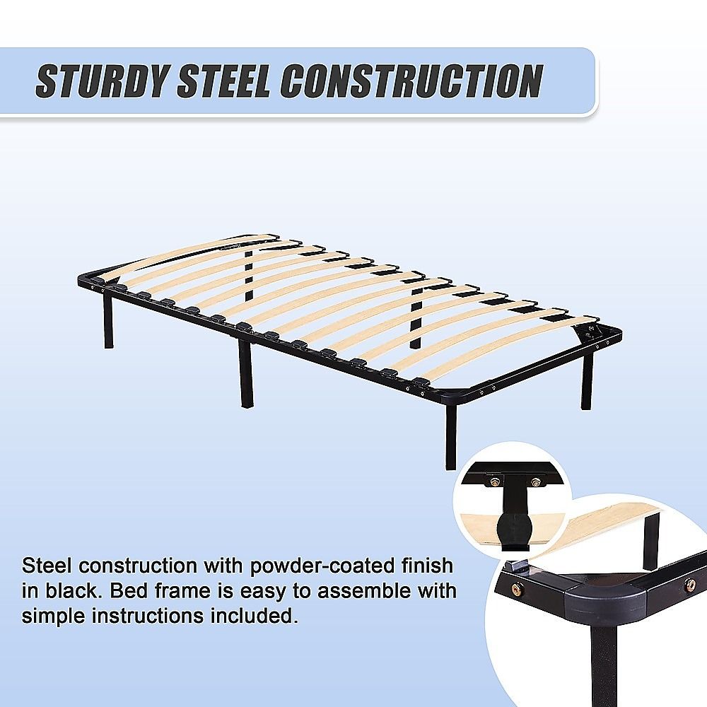 Single Bed Frame Metal Platform Sturdy Bedroom Furniture Design