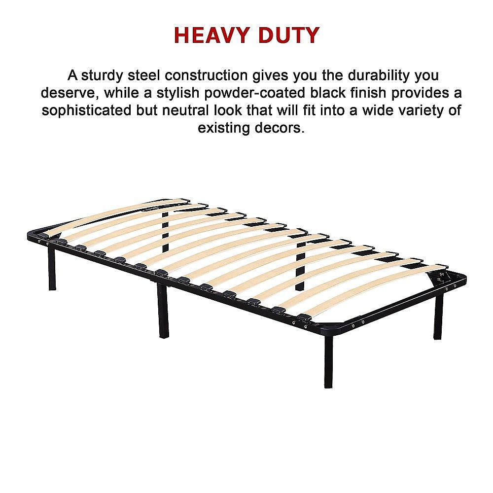 Single Bed Frame Metal Platform Sturdy Bedroom Furniture Design