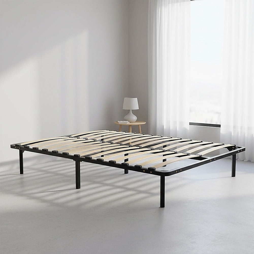 Double Bed Frame Metal Platform Sturdy Bedroom Furniture Design