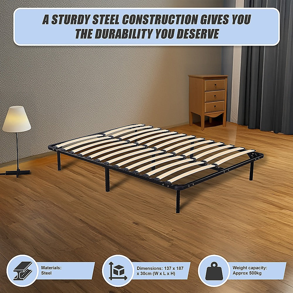Double Bed Frame Metal Platform Sturdy Bedroom Furniture Design