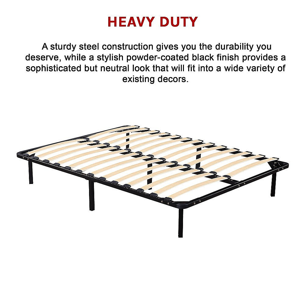 Double Bed Frame Metal Platform Sturdy Bedroom Furniture Design