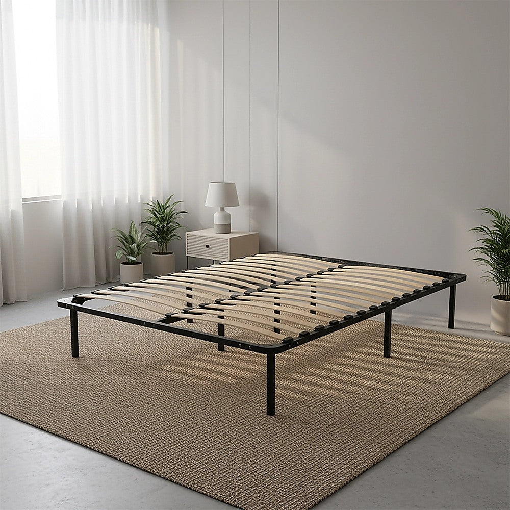 Queen Bed Frame Metal Platform Sturdy Bedroom Furniture Design