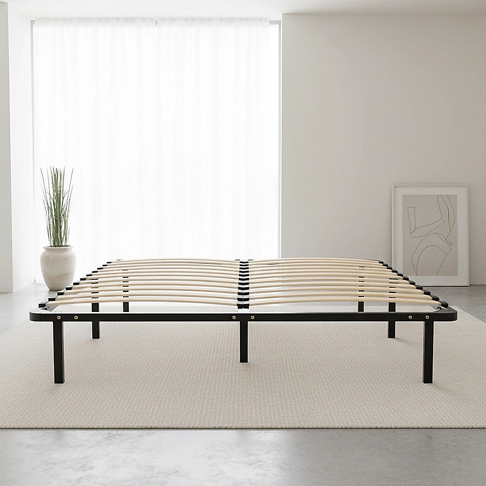 Queen Bed Frame Metal Platform Sturdy Bedroom Furniture Design