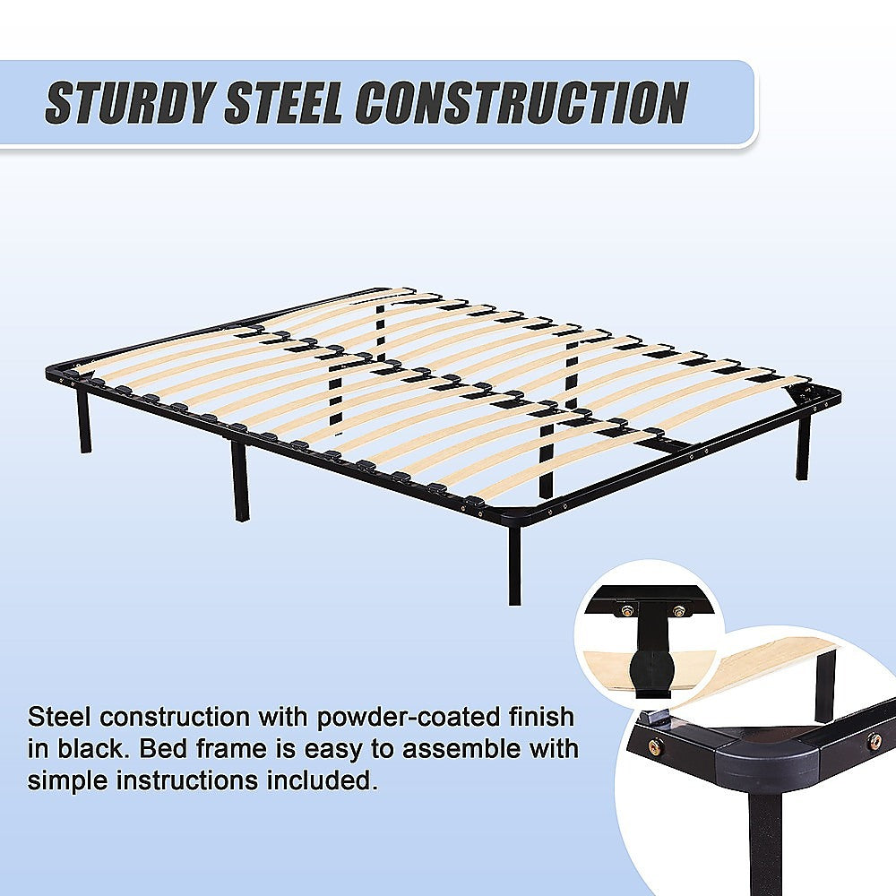 Queen Bed Frame Metal Platform Sturdy Bedroom Furniture Design