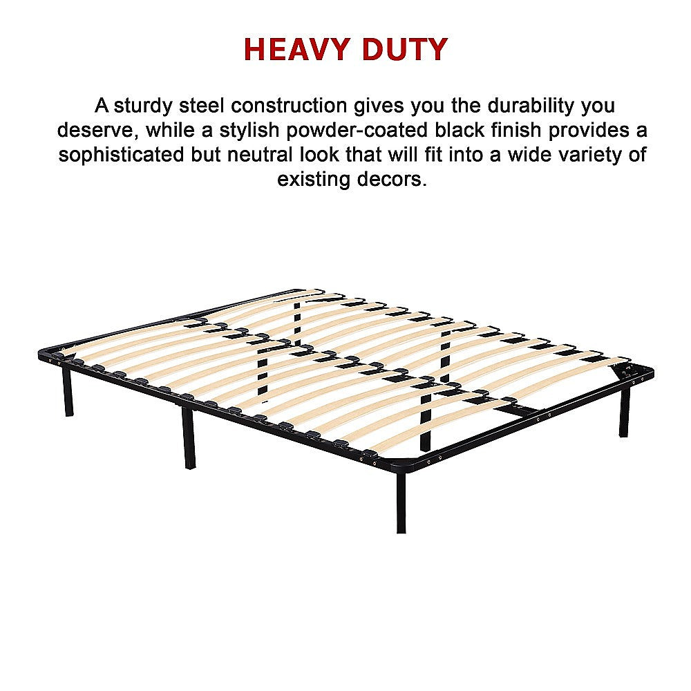 Queen Bed Frame Metal Platform Sturdy Bedroom Furniture Design