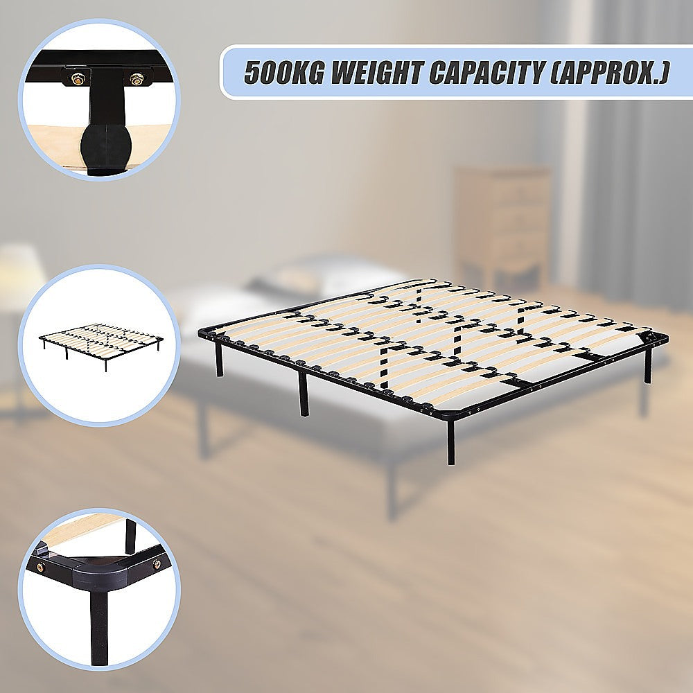 King Bed Frame Metal Platform Sturdy Bedroom Furniture Design