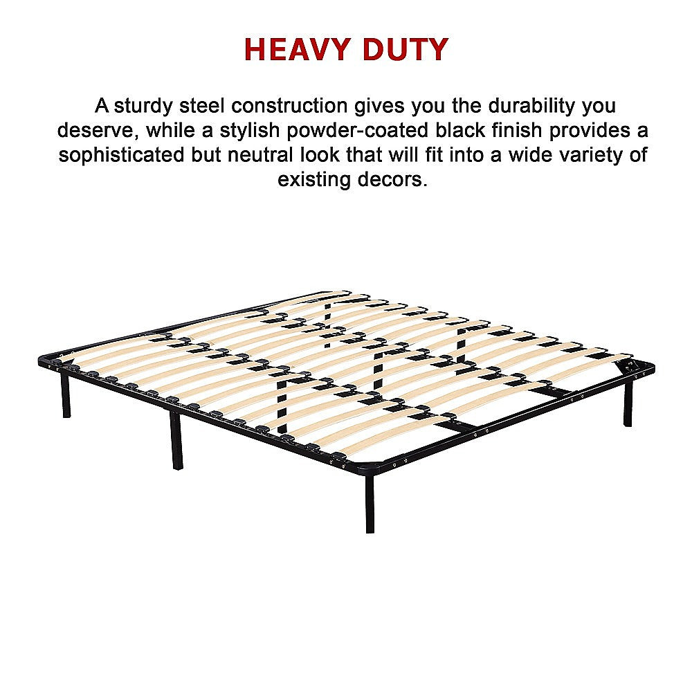 King Bed Frame Metal Platform Sturdy Bedroom Furniture Design