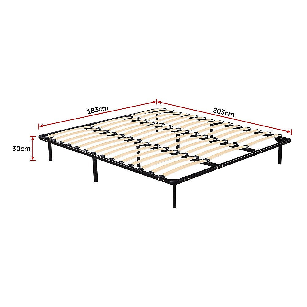 King Bed Frame Metal Platform Sturdy Bedroom Furniture Design
